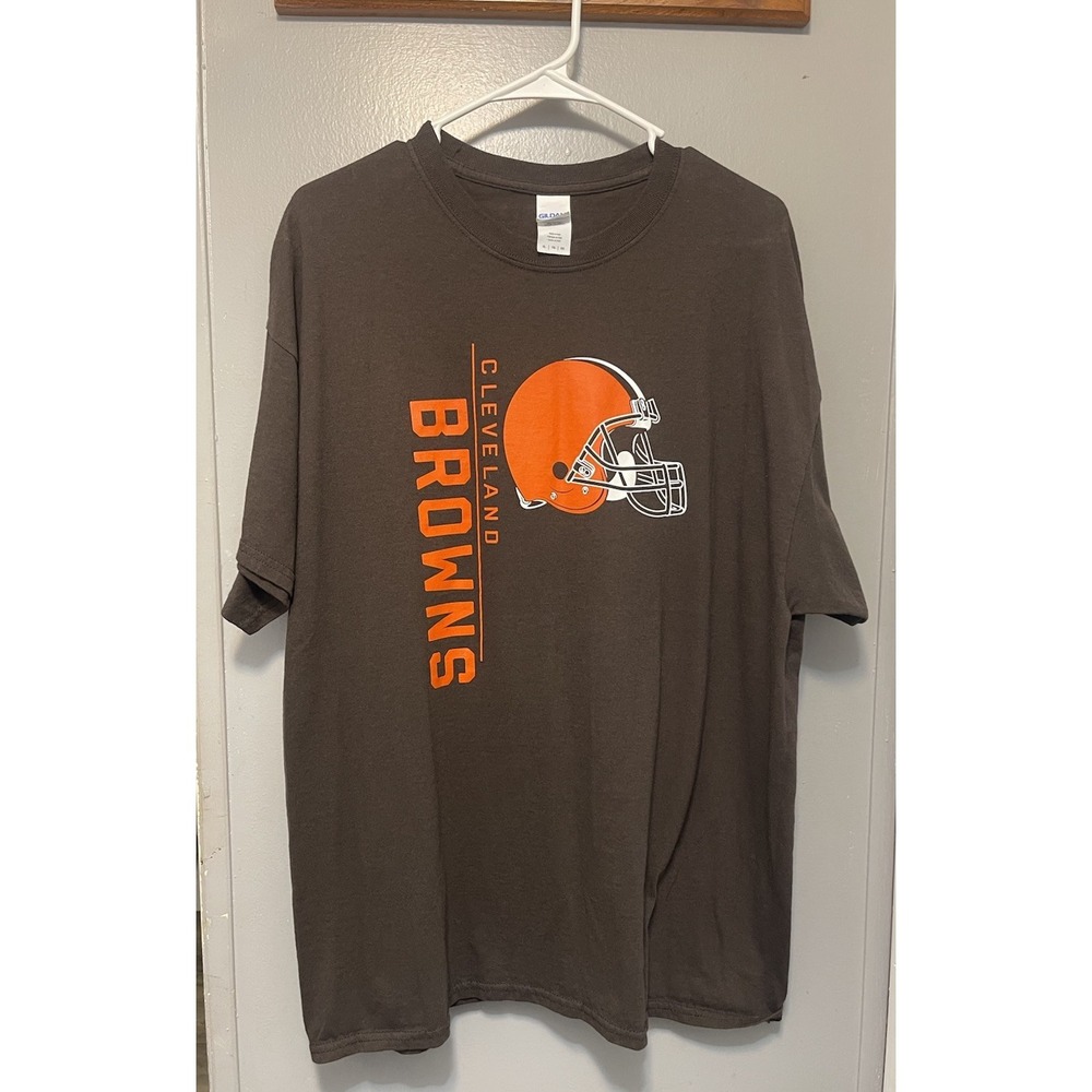 Cleveland Browns T-Shirt Men's Xl Brown/Orange